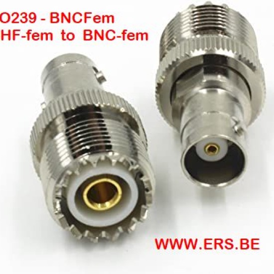 SO239 - BNC-fem (UHF-fem BNC-fem)