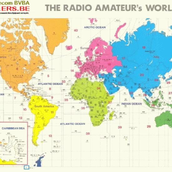 HAM Prefix World Map
