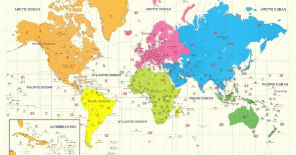 HAM Prefix World Map - Radio Amateur 